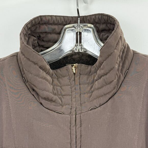 JONES NEW YORK Sport Women’s Coat Size L Brown Jacket Drawstring Waist - Picture 9 of 16